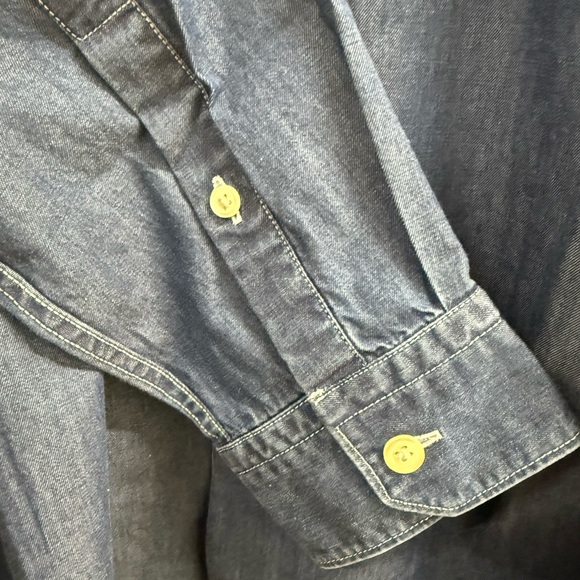 NWOT Z Zegna Light Blue Denim Button Down Shirt - Picture 3 of 5